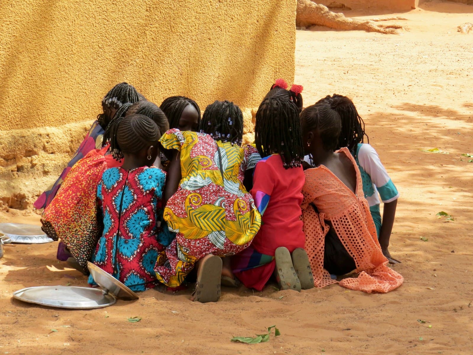 Children in the community gathered together