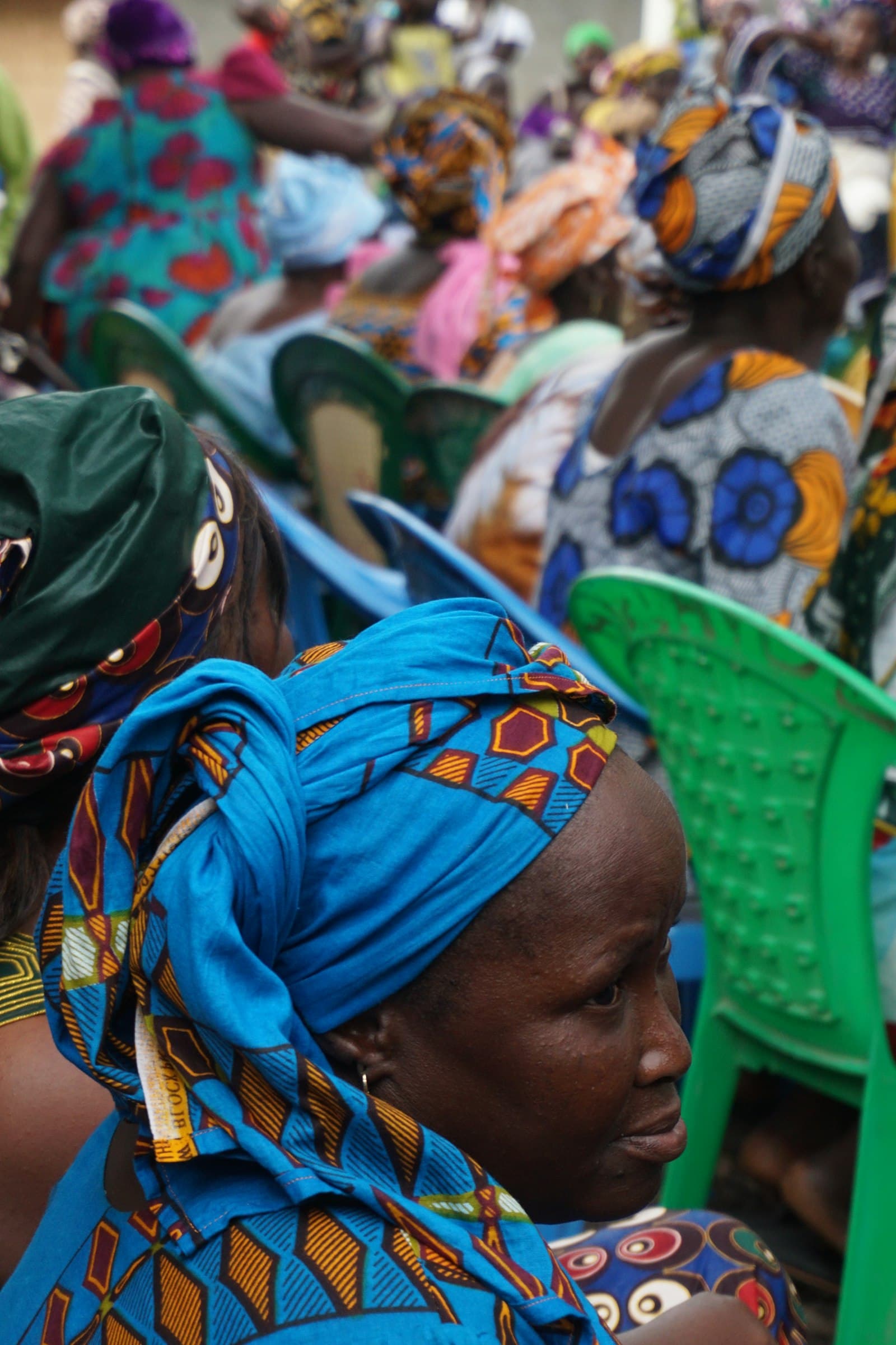 Women from the community gathered together