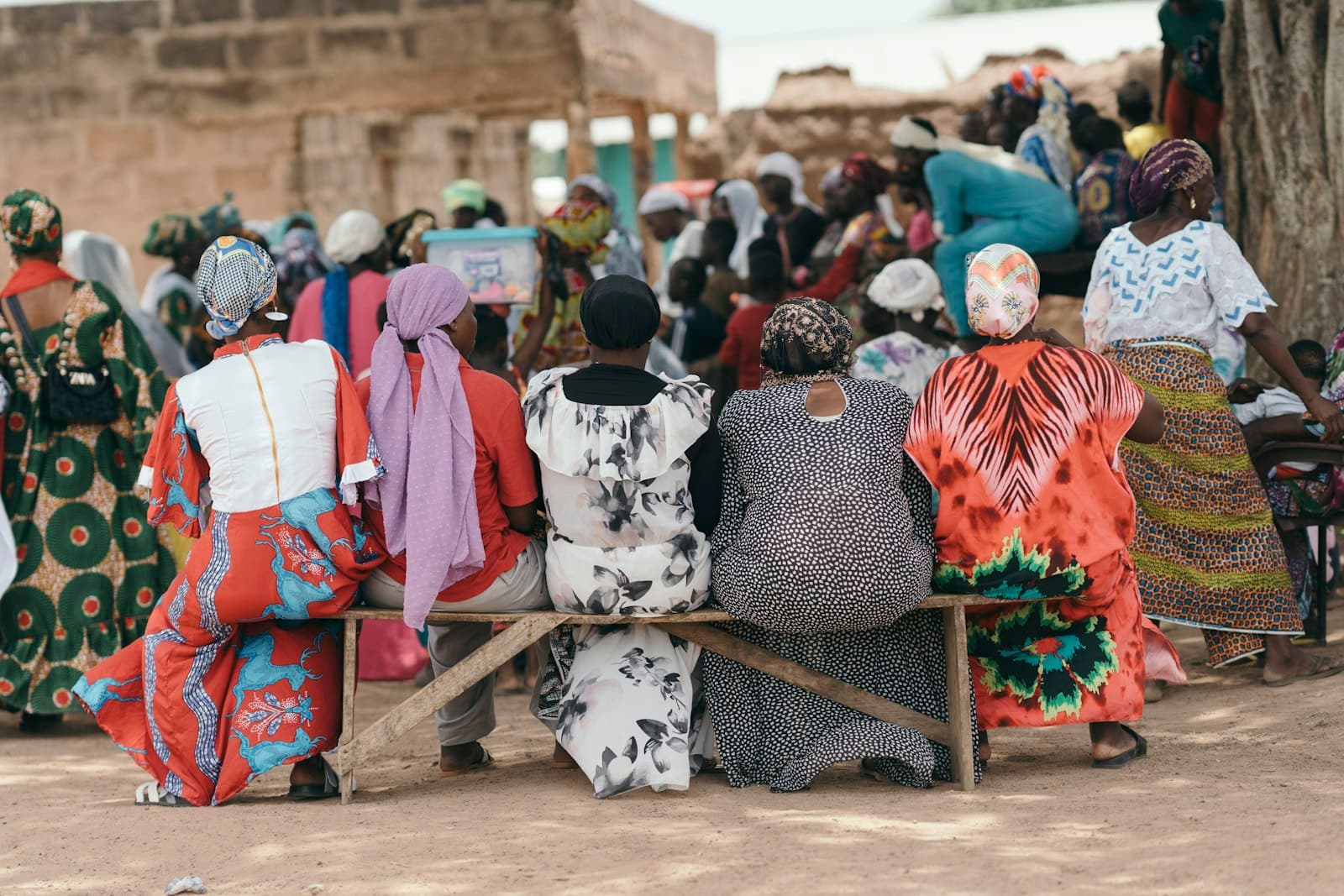 Women from the community gathered together